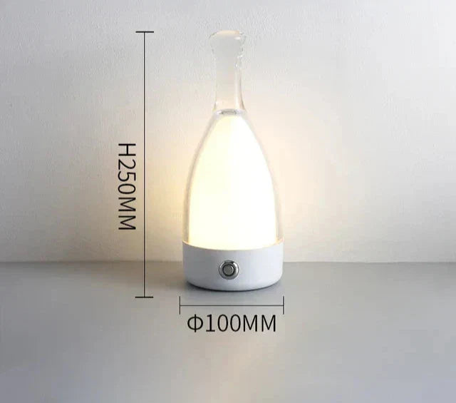 LuxeGlow - Modern Glas Bordslampa med Dimbar LED Belysning Carvallo