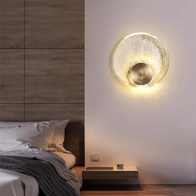 CrystalRing - Elegant LED Ring Vägglampa med Glasdetaljer – Modern Design Carvallo