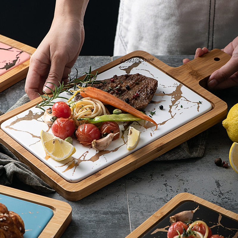 Serveringsbricka i Keramik – Skandinavisk Serveringsplatta för Mat & Dukning Hemnix