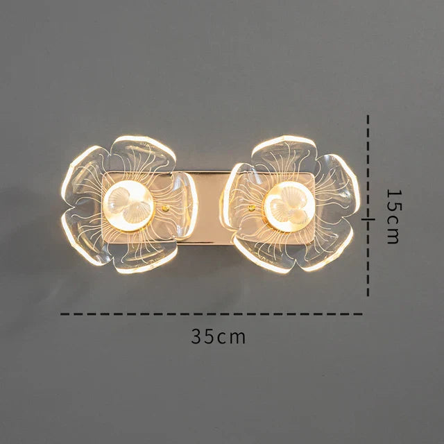 BloomGlow – Blomformad LED Vägglampa för Sovrum & Vardagsrum Carvallo