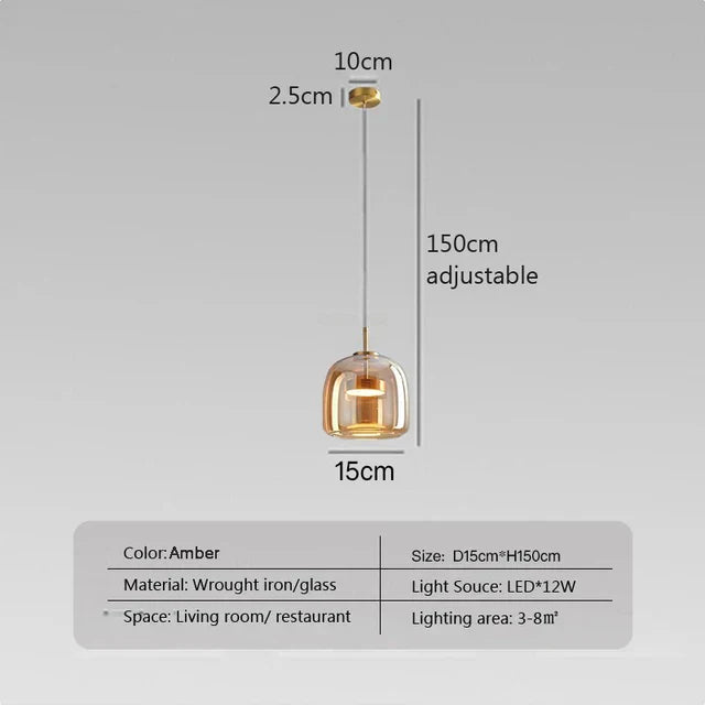 TransparantLicht - Minimalistisk Glas Hänglampa Carvallo