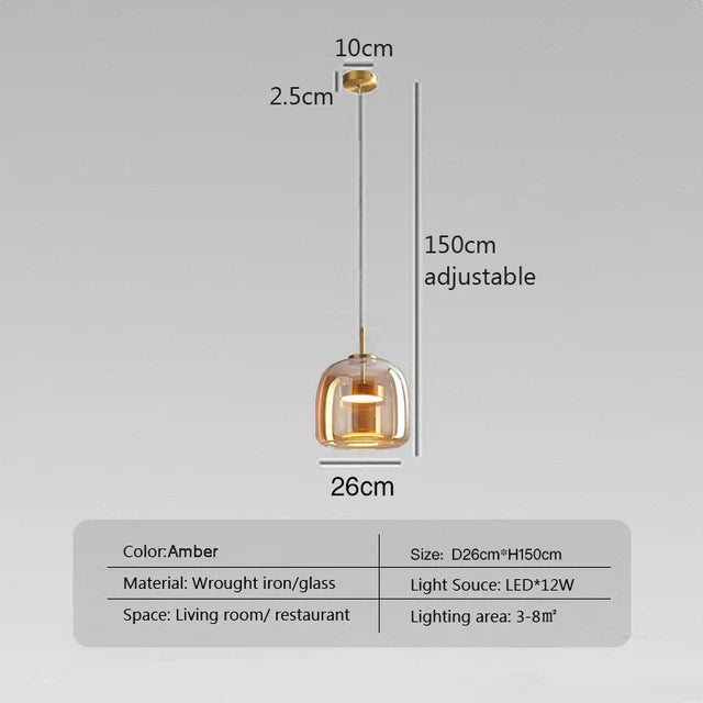 TransparantLicht - Minimalistisk Glas Hänglampa Carvallo