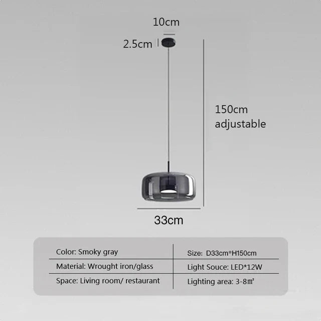 TransparantLicht - Minimalistisk Glas Hänglampa Carvallo