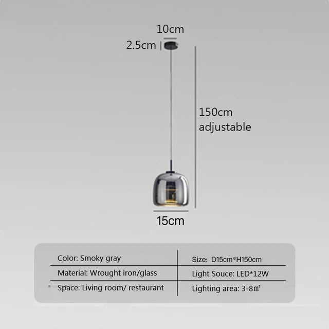 TransparantLicht - Minimalistisk Glas Hänglampa Carvallo