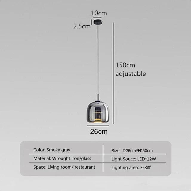 TransparantLicht - Minimalistisk Glas Hänglampa Carvallo
