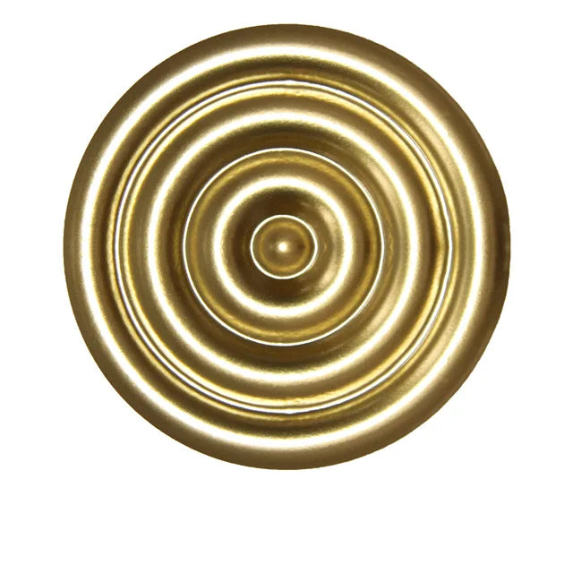 Gyllene minimalistisk cirkelväggskulptur – Modern metallinredning MILA Sverige