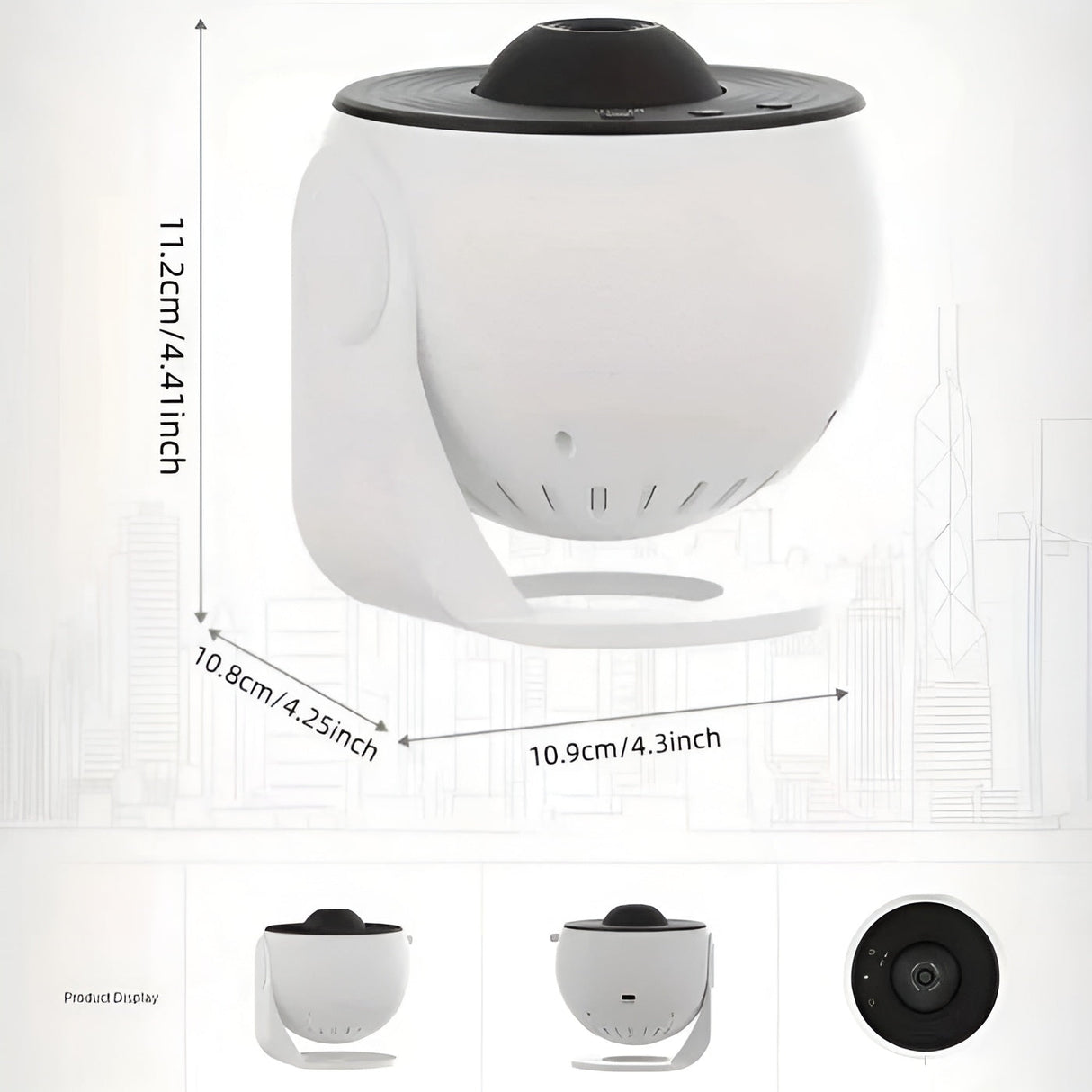 Mundlampa med stjärnprojektion – Stämningsfull LED-belysning för sovrum och barnrum Carvallo