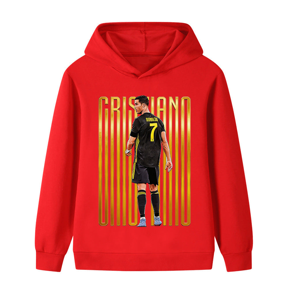 Ronaldo Fotbolls Hoodie för Barn - för Vardag Footballdinho