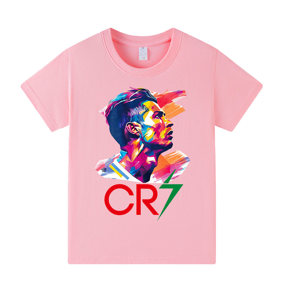 Cristiano Ronaldo Fotbolls T-shirt för Barn - Bekväm Footballdinho