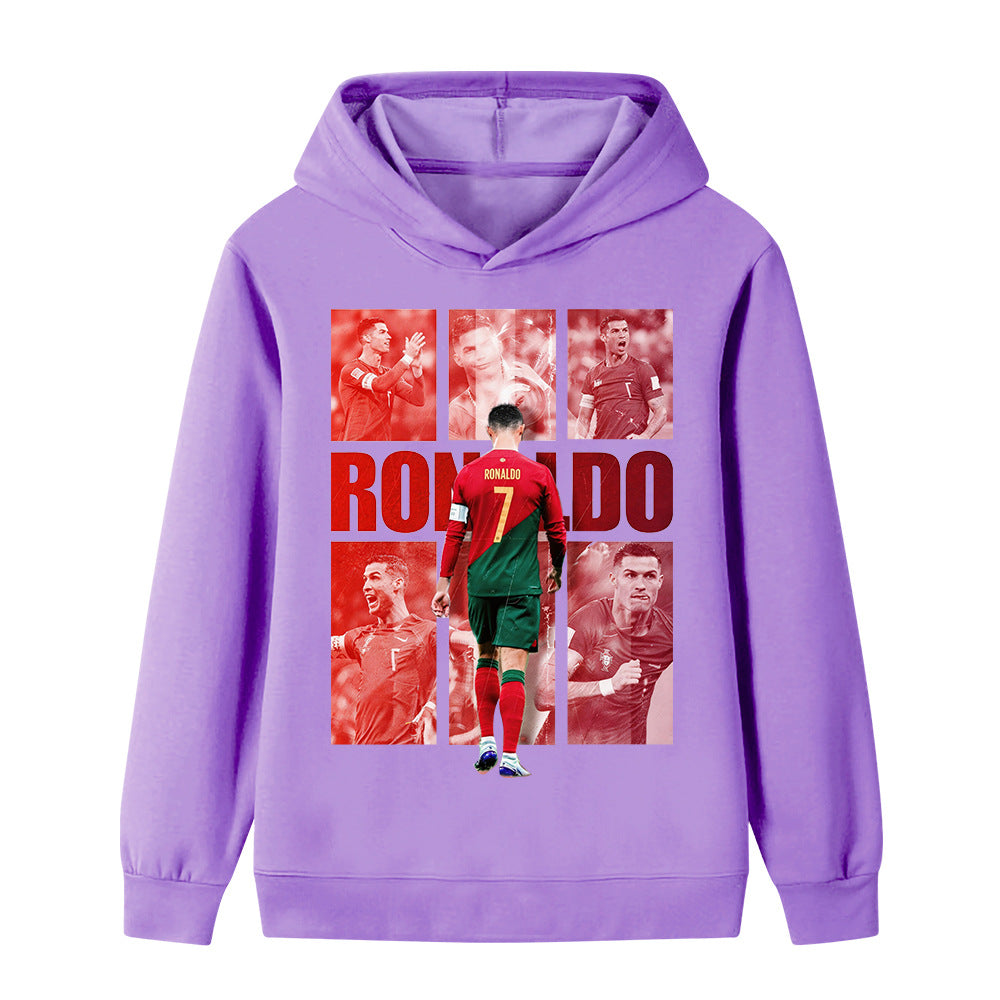 Ronaldo Fotbolls Hoodie för Barn - Portugal - Style Footballdinho