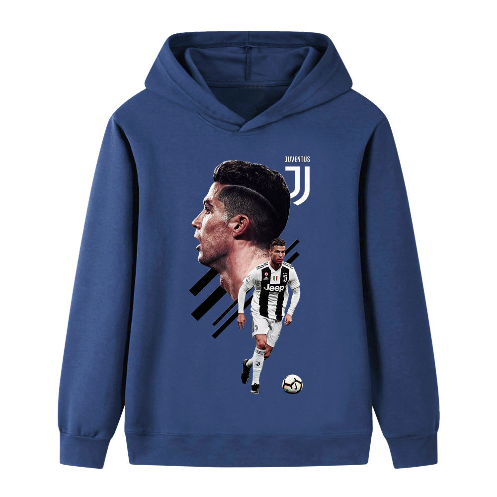 Ronaldo Fotbolls Hoodie för Barn - Juventus Footballdinho