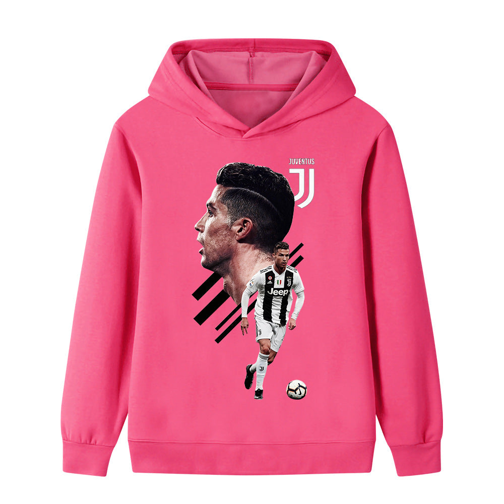 Ronaldo Fotbolls Hoodie för Barn - Juventus Footballdinho