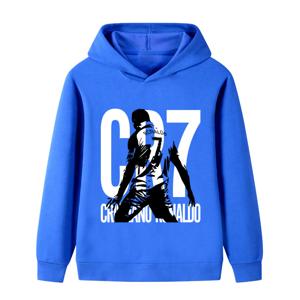 Cristiano Ronaldo Fotbolls Hoodie för Barn - Sportig Footballdinho