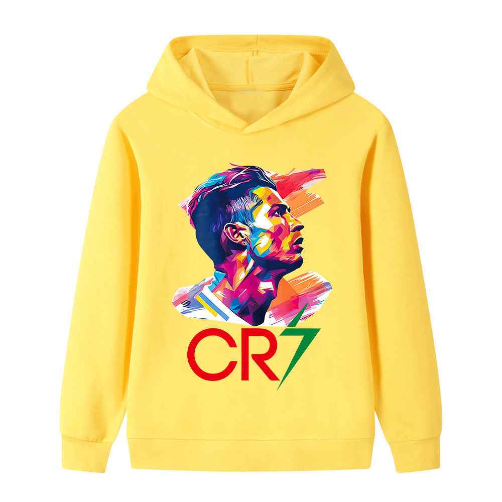 Cristiano Ronaldo Fotbolls Hoodie för Barn - Mjuk Footballdinho