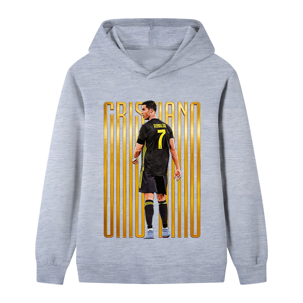 Ronaldo Fotbolls Hoodie för Barn - för Vardag Footballdinho