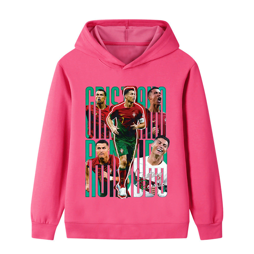 Ronaldo Fotbolls Hoodie för Barn - Portugal Footballdinho