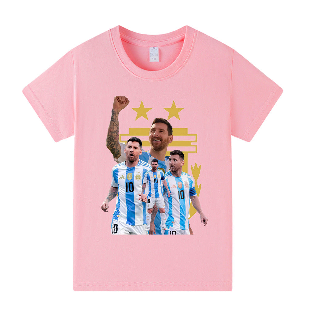 Messi Fotbolls T-shirt för Barn - Argetina Footballdinho