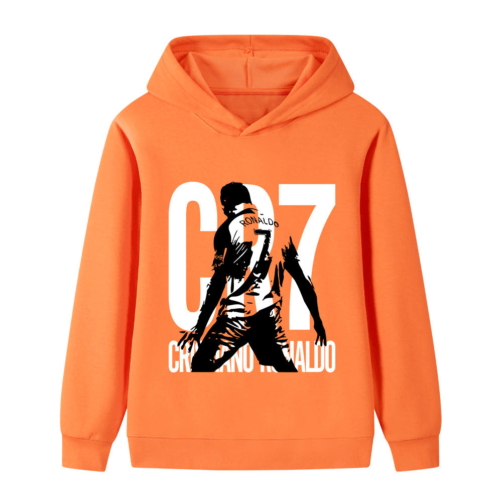 Cristiano Ronaldo Fotbolls Hoodie för Barn - Sportig Footballdinho