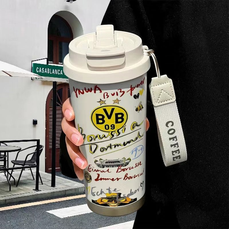 Termosflaska Borussia Dortmund - Fotboll Vattenflaska Footballdinho