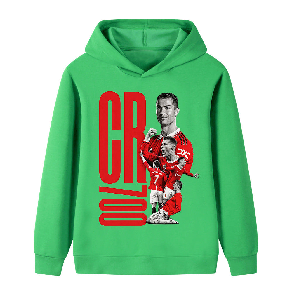 Cristiano Ronaldo Fotbolls Hoodie för Barn - Manchester United Footballdinho