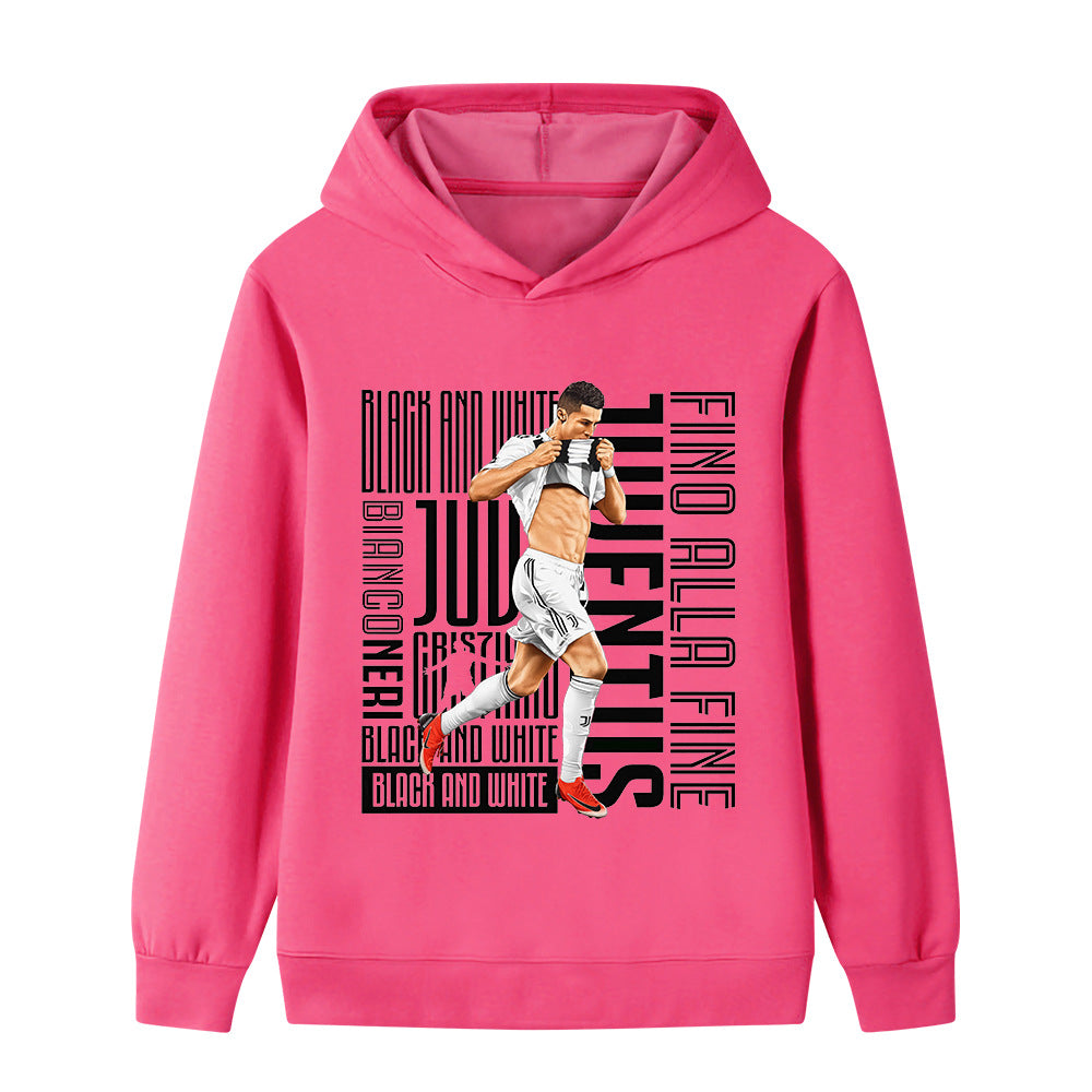 Ronaldo Fotbolls Hoodie för Barn - Juventus - Style Footballdinho