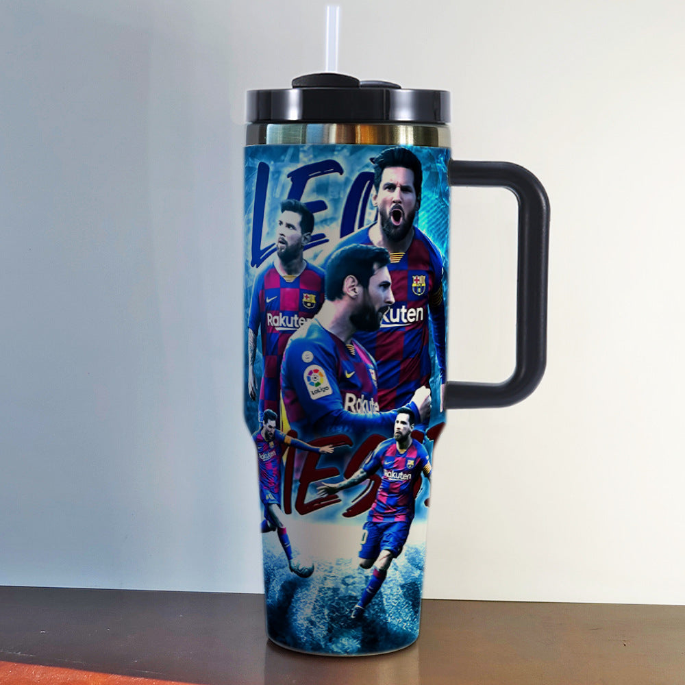 Termosflaska Lionel Messi Barcelona - Fotboll Vattenflaska Footballdinho