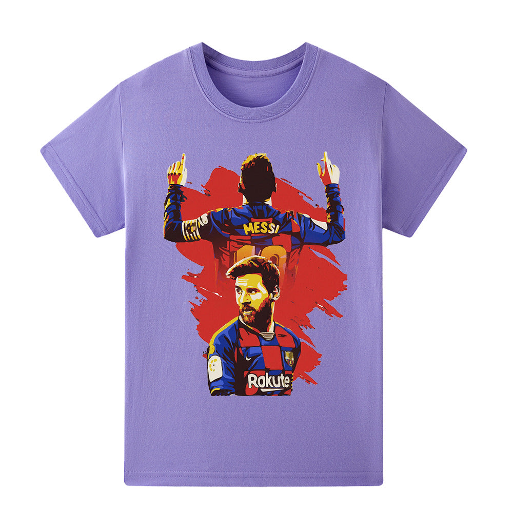 Lionel Messi Fotbolls T-shirt för Barn - Barcelona Footballdinho