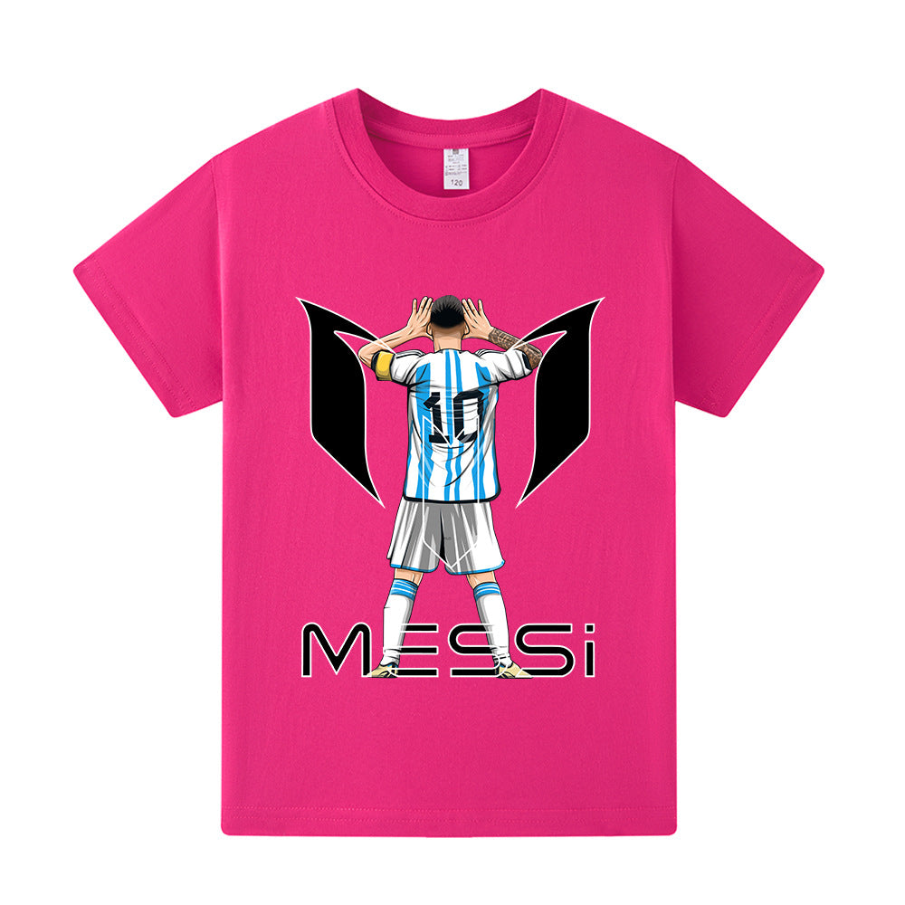 Lionel Messi Fotbolls T-shirt för Barn - Bekväm Footballdinho