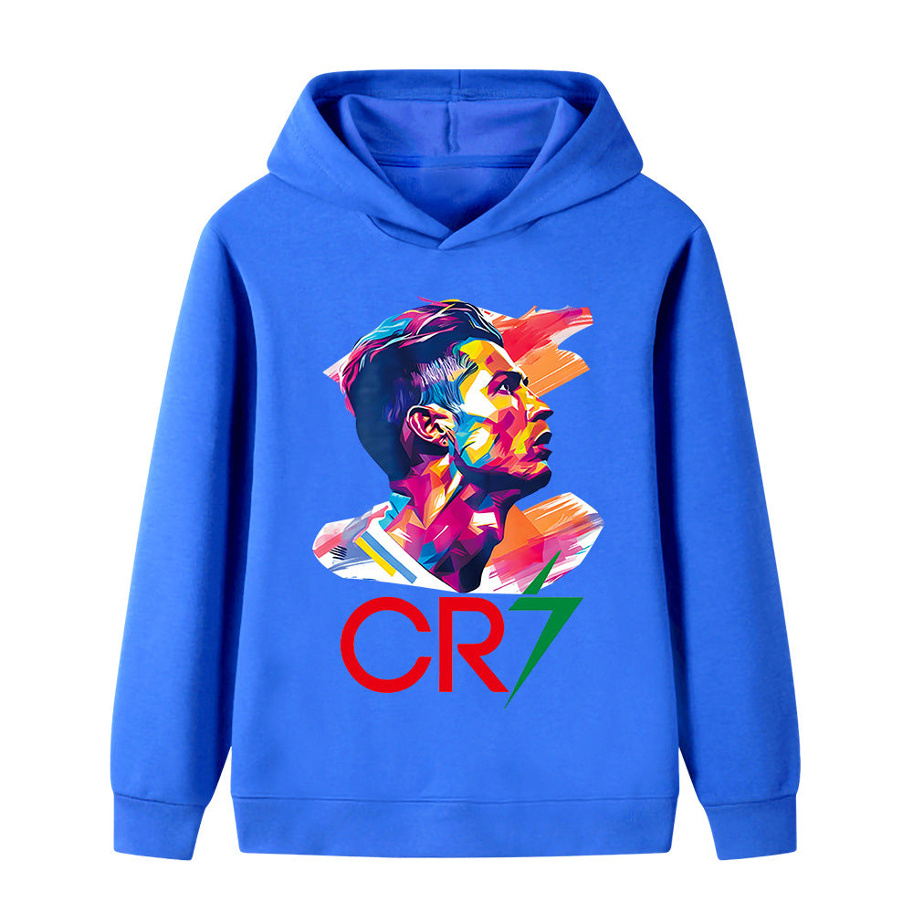 Cristiano Ronaldo Fotbolls Hoodie för Barn - Mjuk Footballdinho