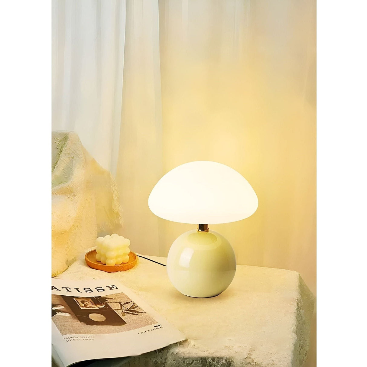 CreamyShine Lamp - Mysig svamp nattdukslampa Carvallo