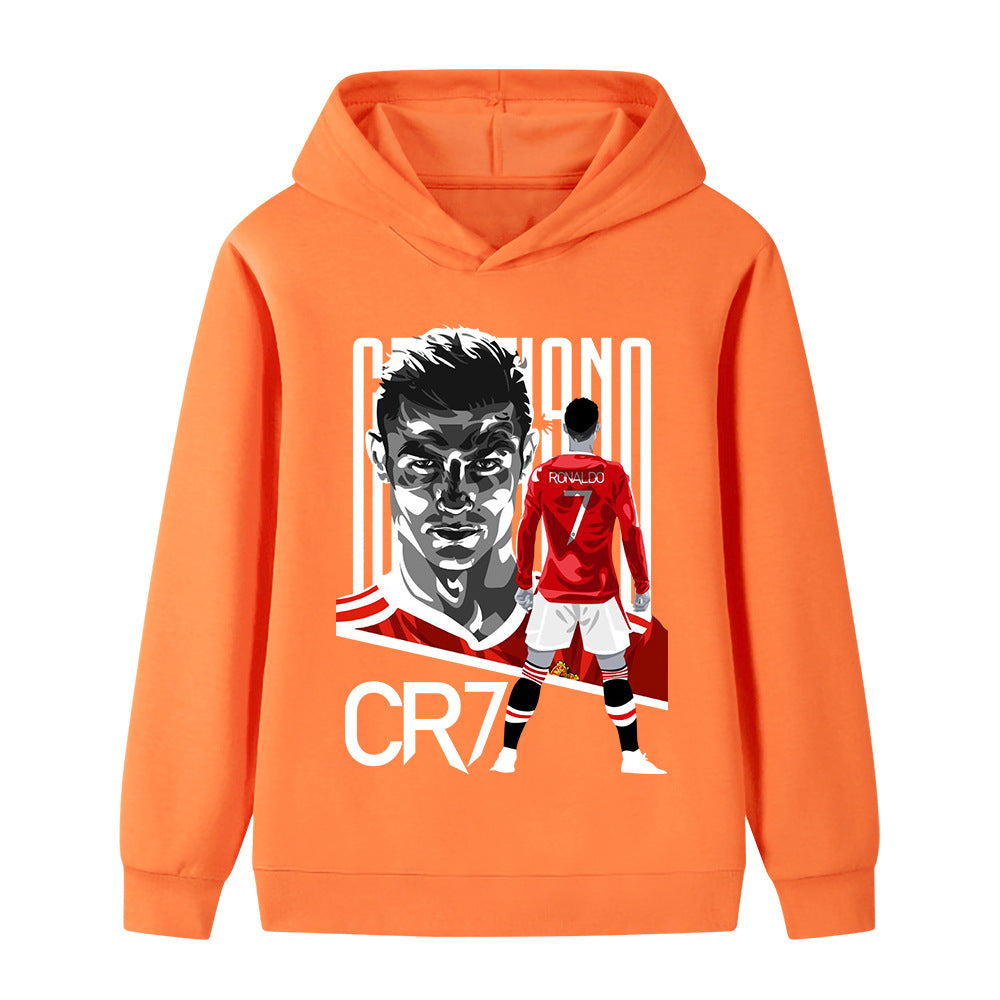 Cristiano Ronaldo Fotbolls Hoodie för Barn - Manchester United - Style Footballdinho