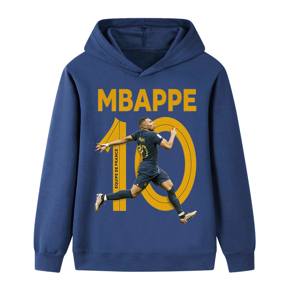 Kylian Mbappé Fotbolls Hoodie för Barn Footballdinho