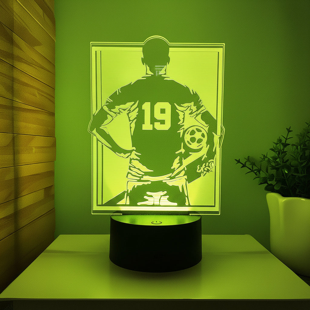 Lamine Yamal 3D Illusion LED-Lampa - Nattlampa Footballdinho