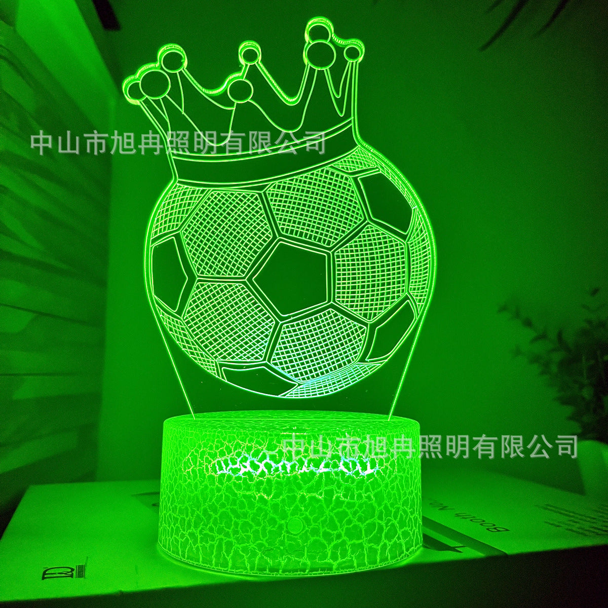 Fotboll 3D Illusion LED-Lampa - Nattlampa - 16 Färger Footballdinho