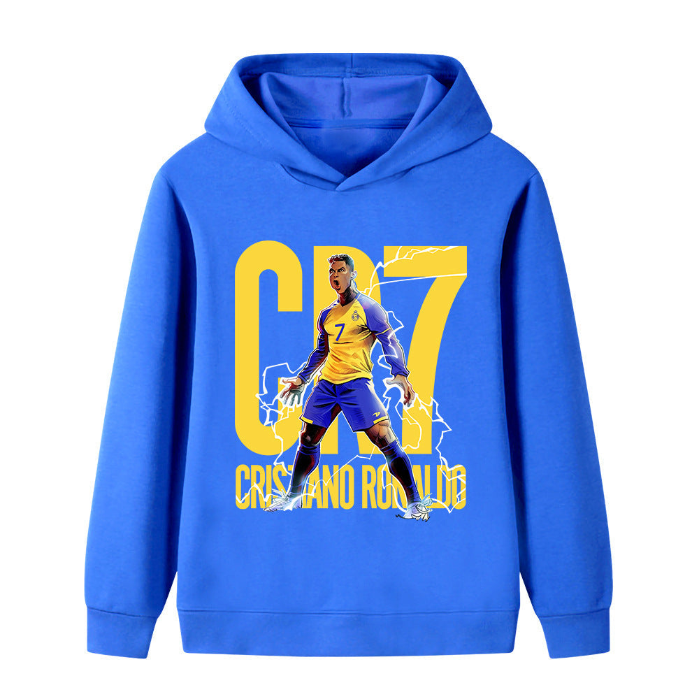 Ronaldo Fotbolls Hoodie för Barn - Al Nassr Footballdinho
