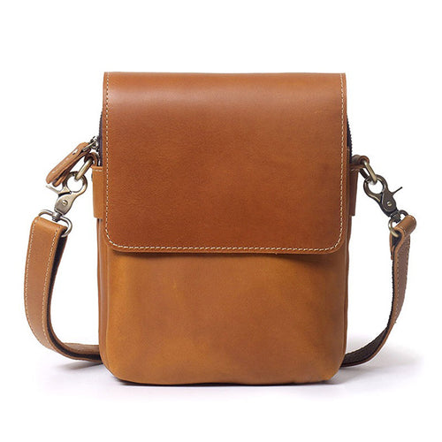 Herrars Crazy Horse Leather Crossbody Bag – Retro Cowhide Messenger Bag Carvallo