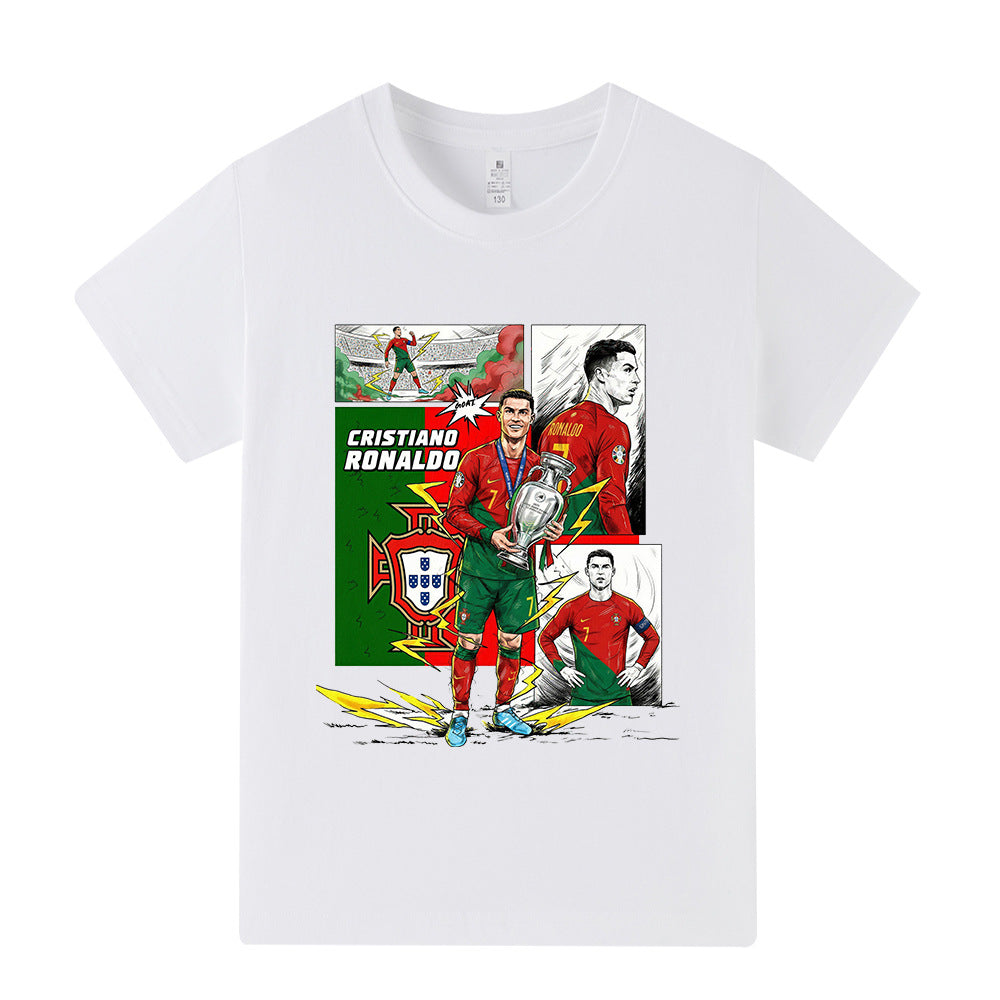 Cristiano Ronaldo Fotbolls T-shirt för Barn - Portugal - Style Footballdinho