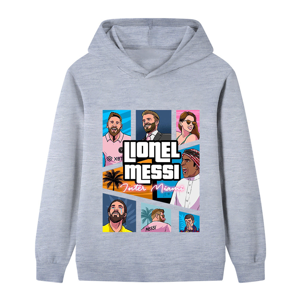 Messi Fotbolls Hoodie för Barn - Sportig Footballdinho