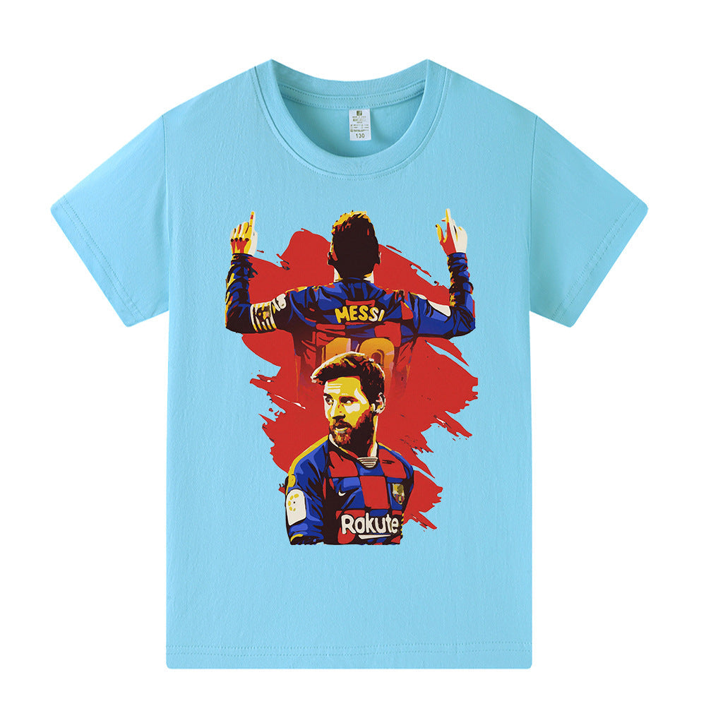 Lionel Messi Fotbolls T-shirt för Barn - Barcelona Footballdinho