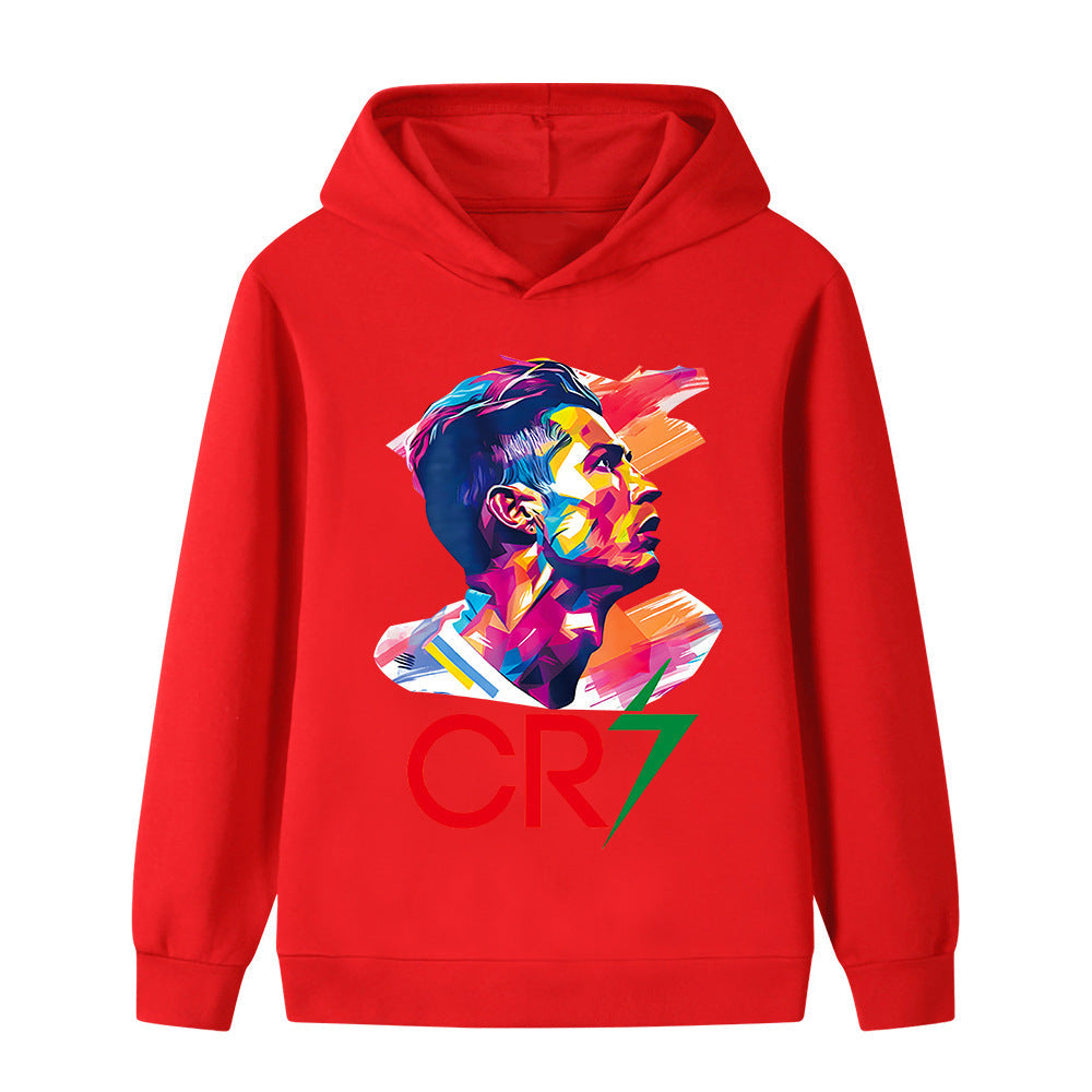 Cristiano Ronaldo Fotbolls Hoodie för Barn - Mjuk Footballdinho