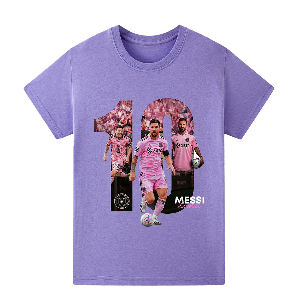 Lionel Messi Fotbolls T-shirt för Barn - Miami Footballdinho