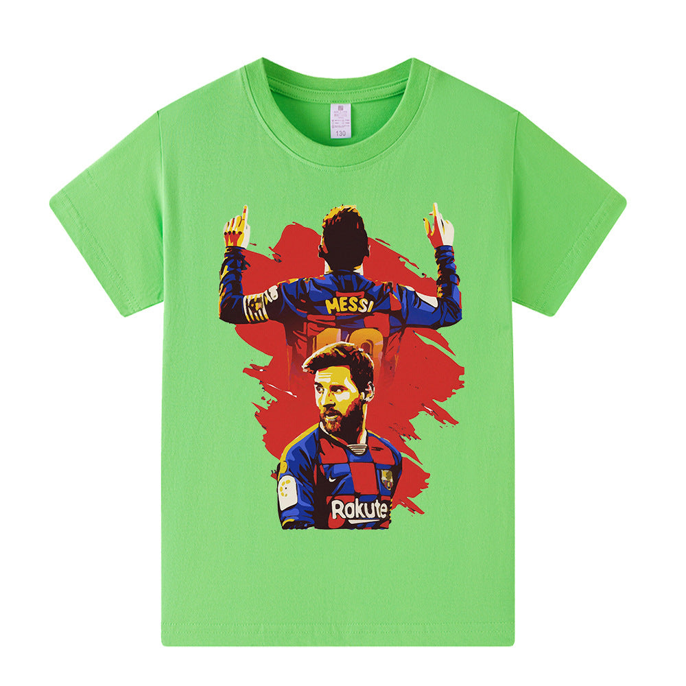Lionel Messi Fotbolls T-shirt för Barn - Barcelona Footballdinho