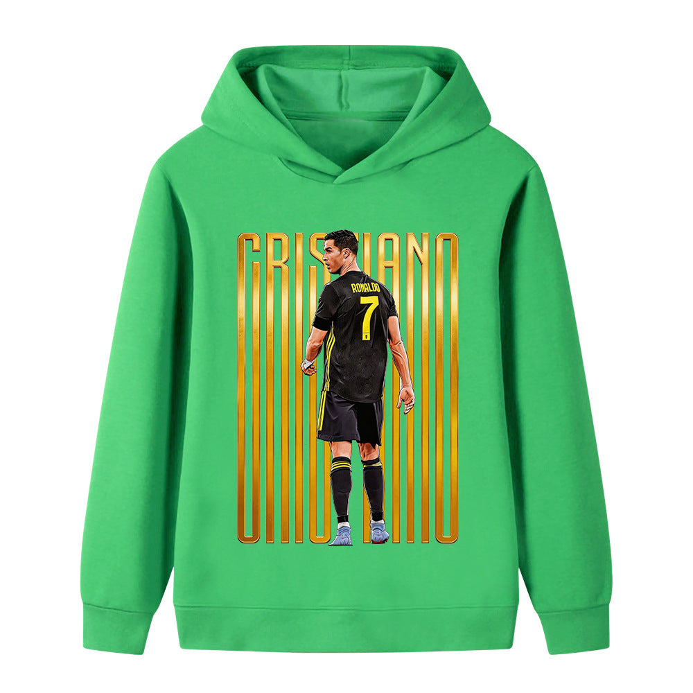 Ronaldo Fotbolls Hoodie för Barn - för Vardag Footballdinho
