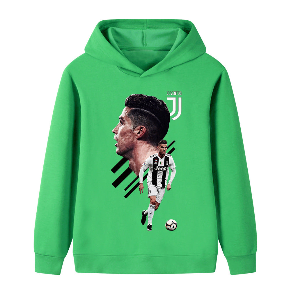 Ronaldo Fotbolls Hoodie för Barn - Juventus Footballdinho