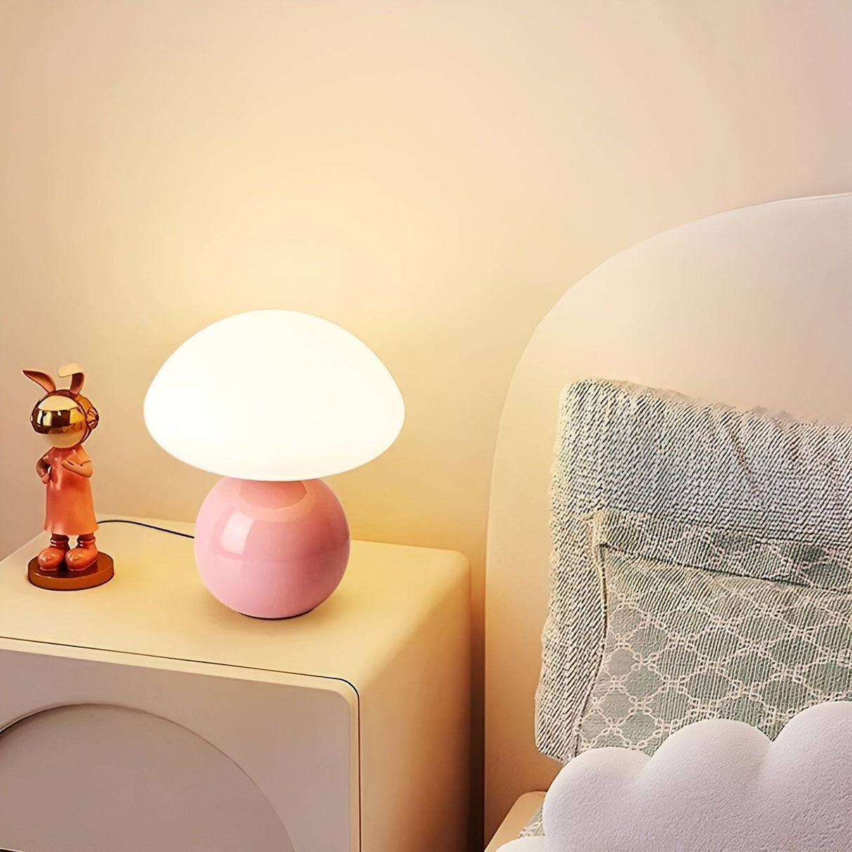 CreamyShine Lamp - Mysig svamp nattdukslampa Carvallo