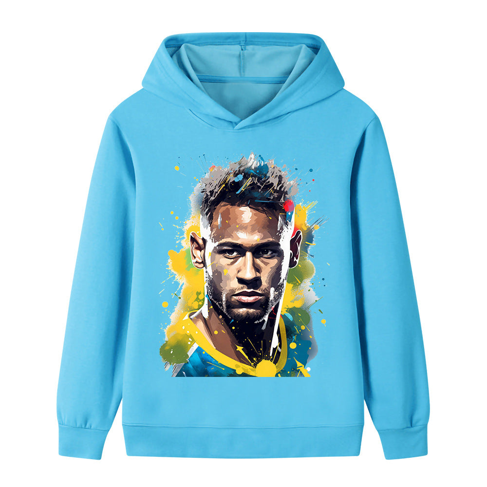 Neymar Fotbolls Hoodie för Barn Footballdinho