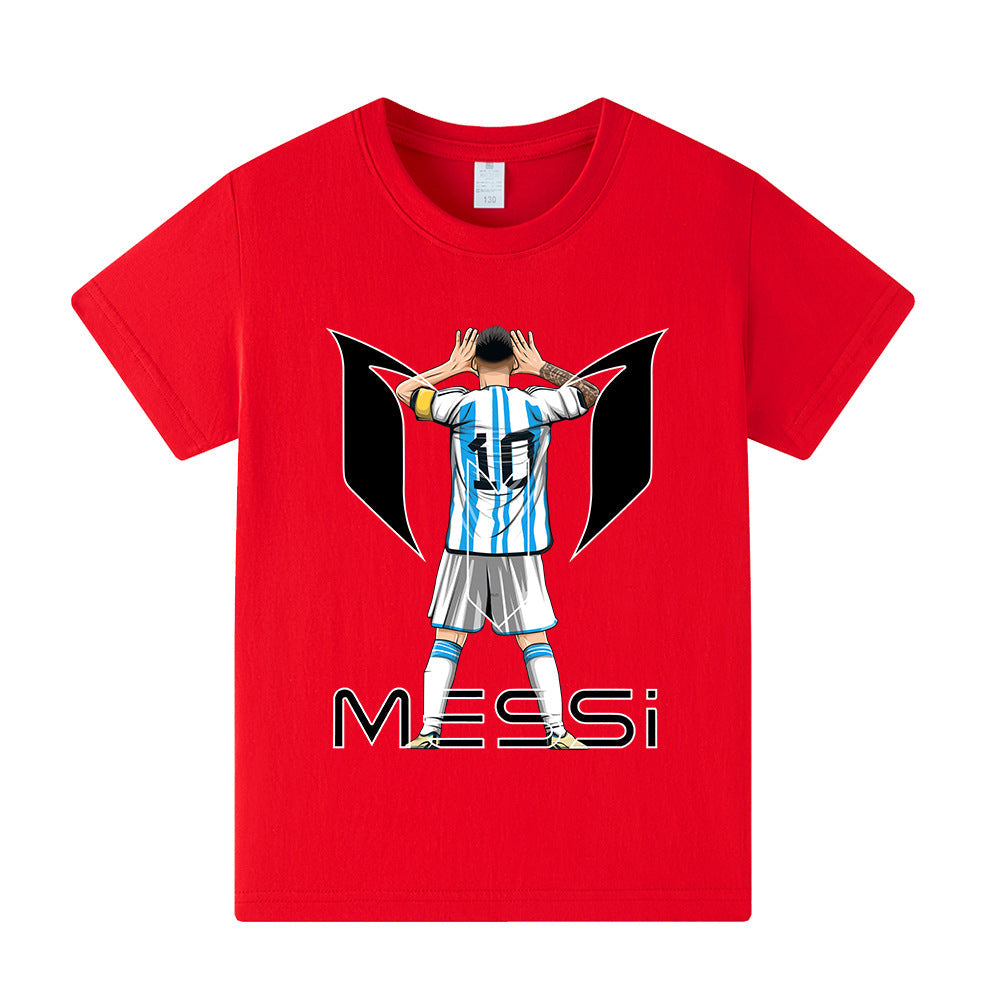 Lionel Messi Fotbolls T-shirt för Barn - Bekväm Footballdinho