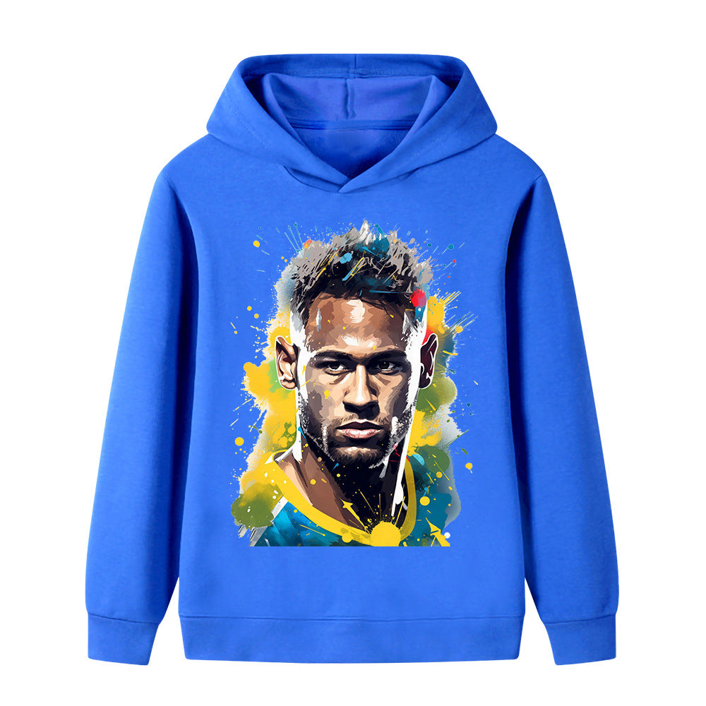 Neymar Fotbolls Hoodie för Barn Footballdinho