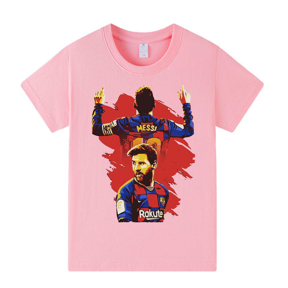 Lionel Messi Fotbolls T-shirt för Barn - Barcelona Footballdinho