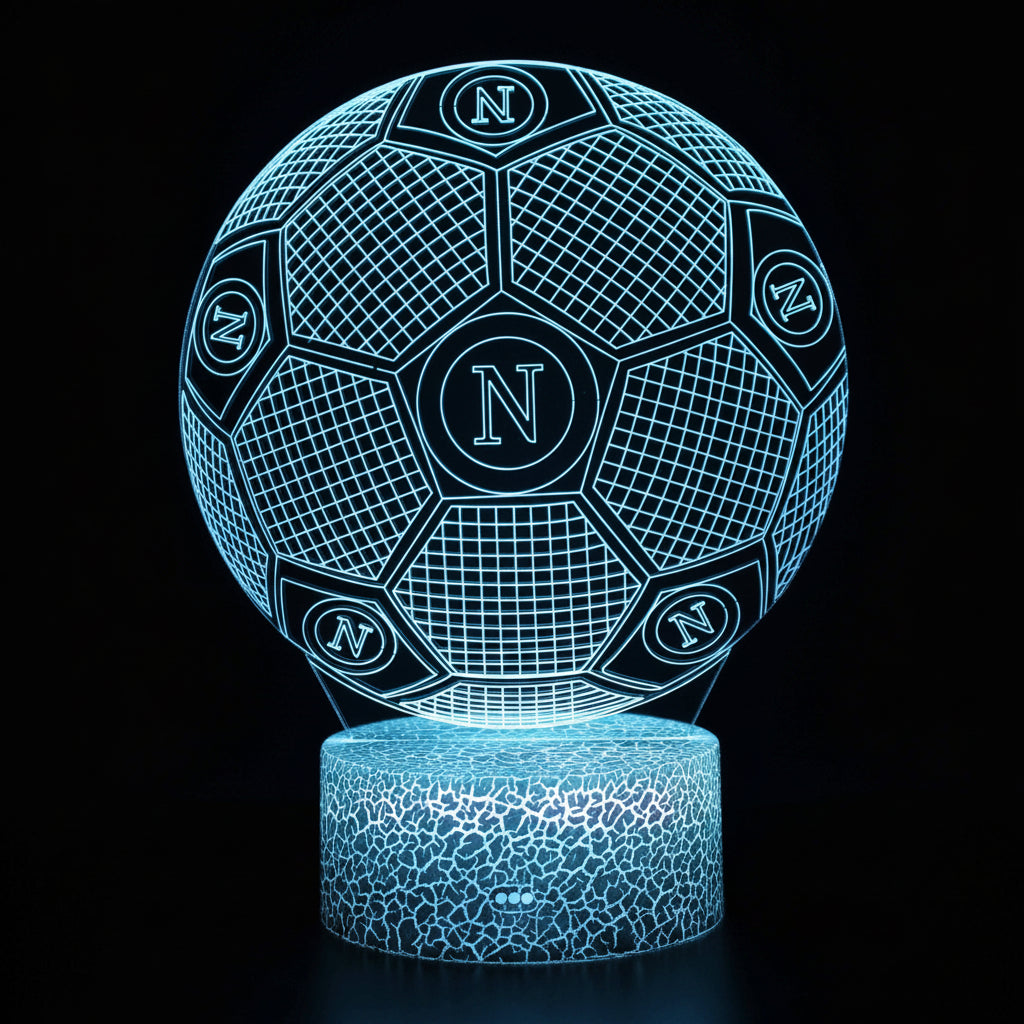 Fotboll 3D Illusion LED-Lampa - Nattlampa - Ball Footballdinho